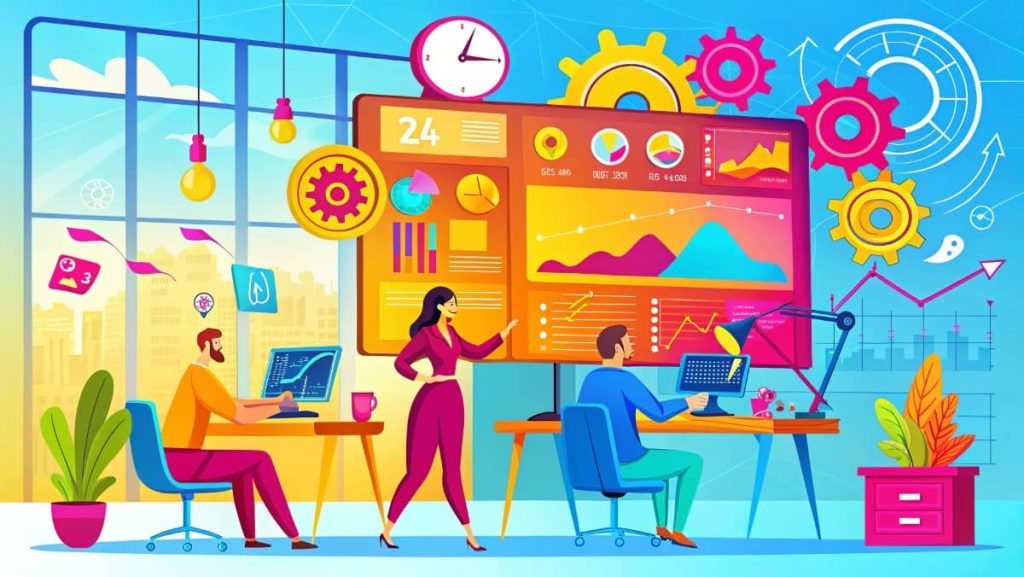 AI-driven content automation dashboard highlighting scheduled social media posts with analytics.