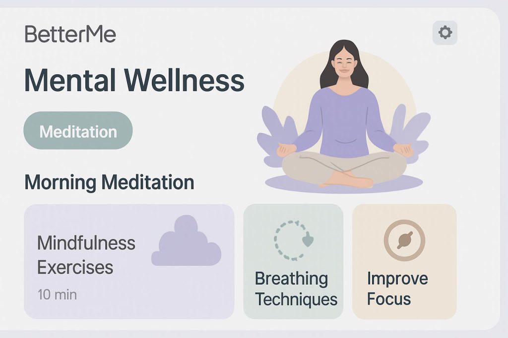 Boost focus with the betterme mental wellness features