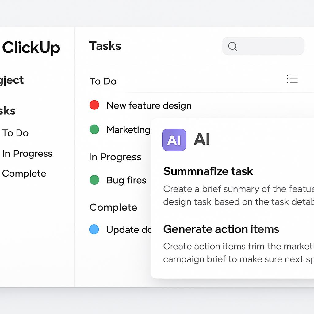 Organize team projects effectively with clickup AI features
