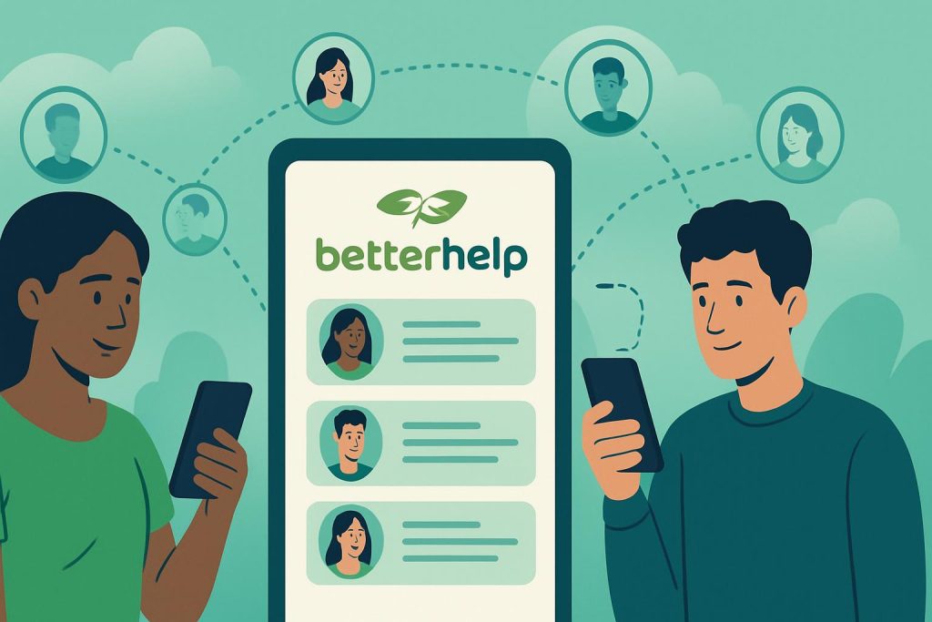 Find licensed therapists online using the BetterHelp app
