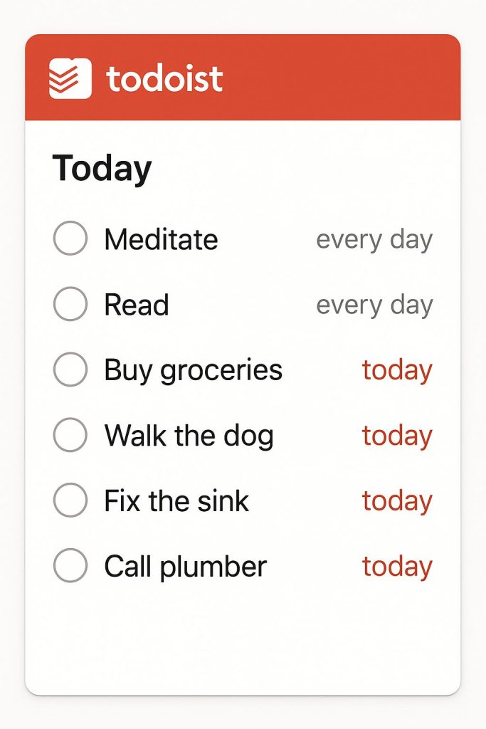 Organize life and habits using Todoist task management