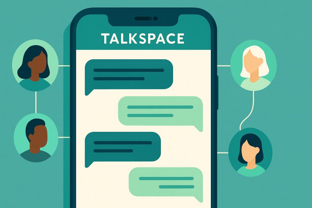 Connect with therapists via text using the Talkspace app