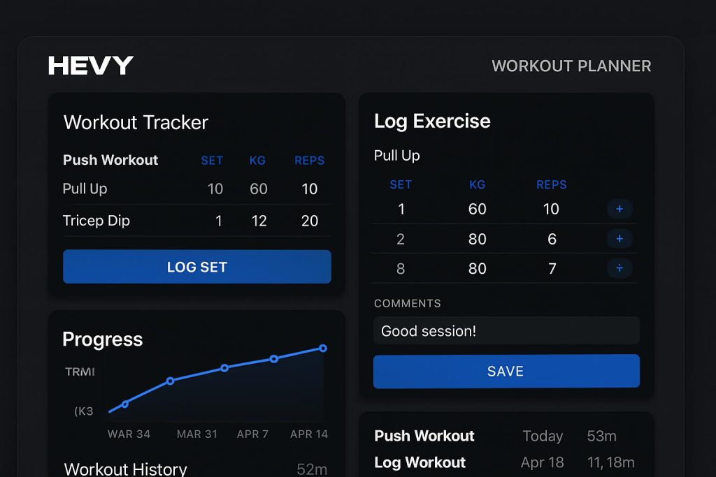 Track your progress with the hevy workout planner app