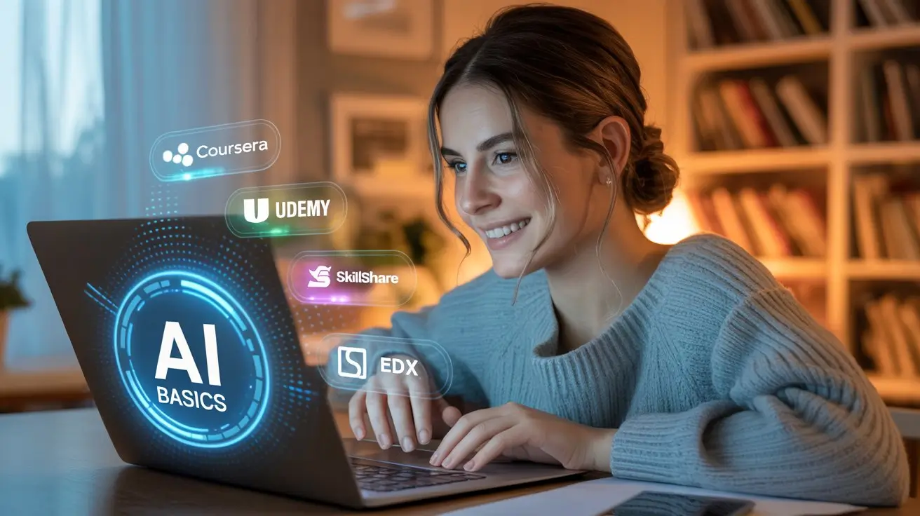 A beginner learning AI from online platforms at home.