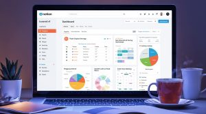 A personalized Notion dashboard with habits and progress charts.