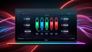 Opera GX control panel limiting CPU, RAM, and network usage for smooth gaming